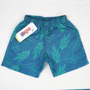 Imagem de Bermuda Infantil Tactel Estampa de Folhagens - XIKids, 3