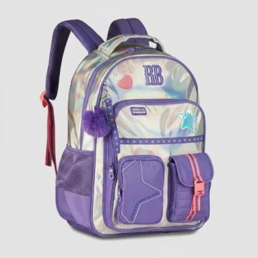Imagem de Mochila de Costas Rebecca Bonbon Holo Shine 17.5" RB27020, Roxo