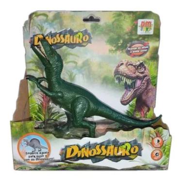 Imagem de Boneco Dinossauro com Som e luz Brinquedos Feras Selvagens - DM Toys, 