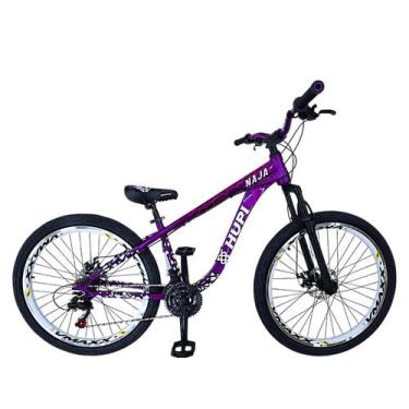 Imagem de Bicicleta hupi naja v9 - aro 26, Roxo, Branco, Rosa, UNI