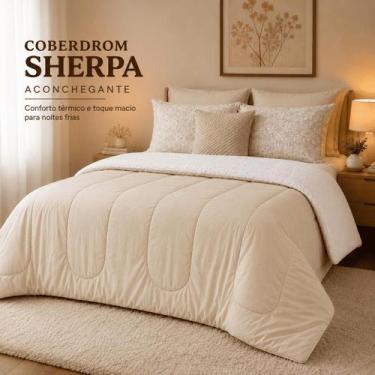 Imagem de Coberdrom Edredom Sherpa Casal Dupla Face Grosso Macio - - Arte & Cazz