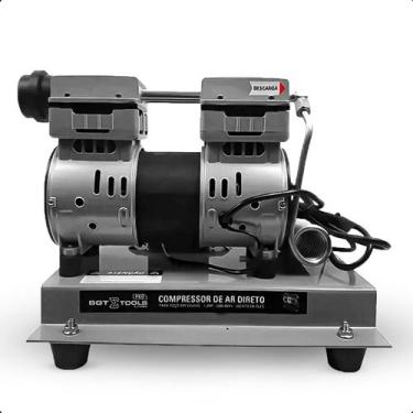 Imagem de Compressor de Ar Direto 1,3HP 1000W Isento de Óleo 120PSI Poço Artesia