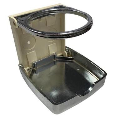 Imagem de Porta Copos Dobrável Luxo P/ Barcos Lancha Motorhome Cromado - Noster