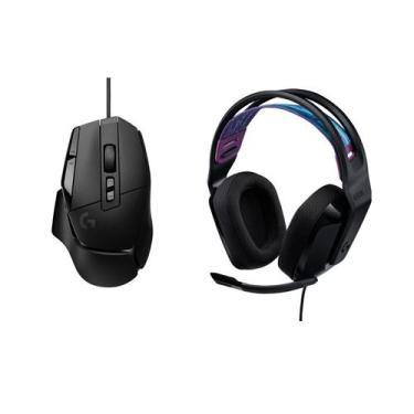 Imagem de Mouse Logitech G G502 X + Headset Gamer com Fio G335