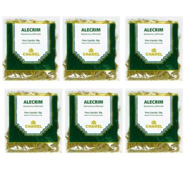 Imagem de Chá Alecrim Folhas Natural Kit 6 Pacotes Chamel