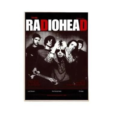 Imagem de Pôster Vintage De Personagens De Bandas De Rock Radiohead, Adesivo Art