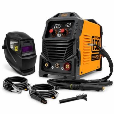Imagem de Kit Máquina de Solda MIG 150 Bivolt Sem Gás com Máscara SR1 Pró Euro, 