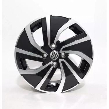 Imagem de Kit 4 Rodas VW Gol Up Voyage Aro 15 4x100 S44 Preto diamantado - krmai