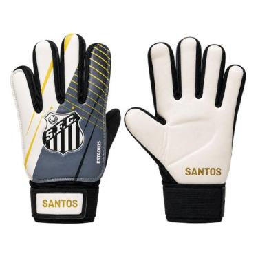 Imagem de Luva De Goleiro Santos Estádios - Infantil Tamanho:5Cor:Preto, 5, Pret