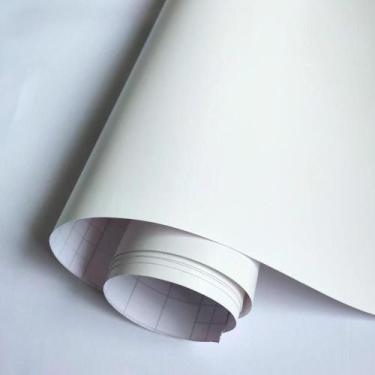 Imagem de Filme Vinílico Branco Fosco Para Envelopamento De Carros, Autoadesivo,
