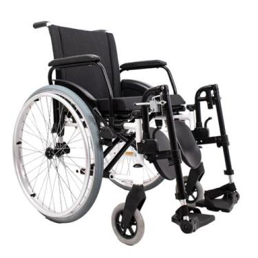 Imagem de Cadeira de Rodas K2 Alumínio Pés Eleváveis Ortobras, 42cm, Branco