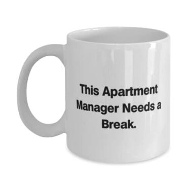 Imagem de para gerente de apartamentos, este gerente de apartamento precisa de uma pausa, inapropriado, 325 g, caneca para homens e mulheres de colegas