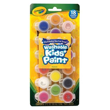 Imagem de Crayola Washable Kid's Paint Assorted Colors 18 Each (Pack of 3)