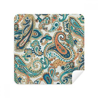 Imagem de Tecido de camurça clássico, azul, laranja, abstrato, padrão de peixe, pano de limpeza, 2 unidades