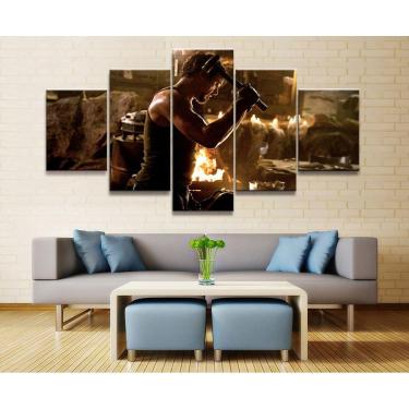 Imagem de Quadro Decorativo Tony Stark B 5 peças 130x65 cm em tecido