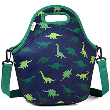 Imagem de Lancheira para meninos, VASCHY Bolsa de Almoço Leve Neoprene para Criança Menino Menina para Escola Creche Jardim de Infância,Dinossauro