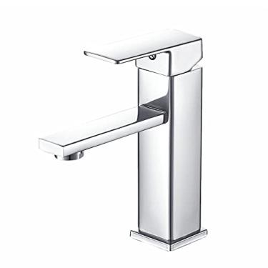 Imagem de Torneira de pia de banheiro montada em deck de água quente e fria torneiras misturadoras de lavatório preto fosco torneira de pia de lavatório guindaste, cromado, china