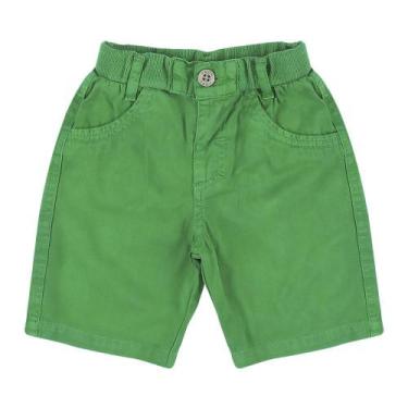 Imagem de Shorts Look Jeans C/ Punho Collor - Verde - 01