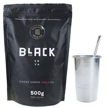 Imagem de COPO DE TERERÉ ALUMÍNIO + BOMBA DE TERERÉ + BLACK ERVA 500G (Cereja Ice)