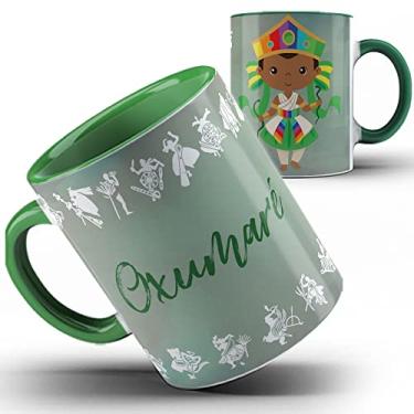 Imagem de Caneca verde Fé Orixá umbanda Oxumaré
