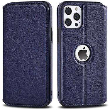 Imagem de Estojo de cartão de negócios retrô para iPhone 13 11 12 Pro Max 7 8 Plus X XS XR SE 2020 PU estojo multifuncional, azul, para iPhone 7Plus/8Plus