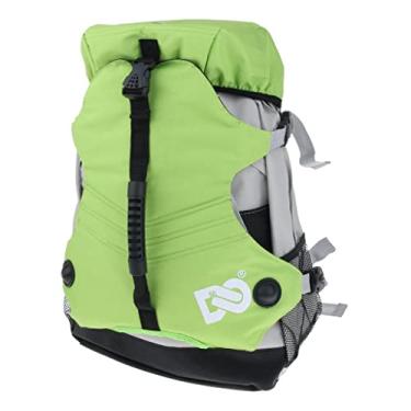 Imagem de Mochila de skate com alças ajustáveis à prova d'água e compartimentos funcionais para tênis esportivos de patinação em linha, C