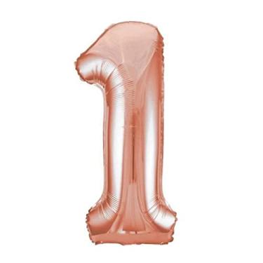 Imagem de Balão De Número Grande Rose Gold Metalizado 40cm (1)