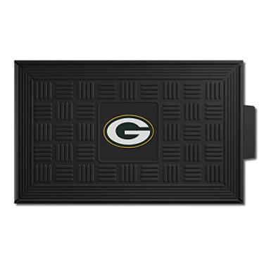 Imagem de FANMATS Tapete de porta externo medalhão de vinil resistente 11444 Green Bay Packers - 49,5 cm x 78,7 cm.
