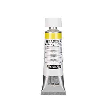 Imagem de Schmincke - AKADEMIE® Acryl cor, Neon Yellow em tubo de 60 ml, 23845011, tinta acrílica fina para artistas, brilhante, muito resistente à luz e sem cádmio, técnica mista