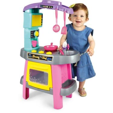 Imagem de Brincando De Casinha Cozinha Beauty Chef Rosa