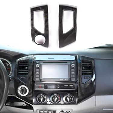 Imagem de PIUGILH Painel de painel central para painel de painel lateral ar condicionado painel de ventilação ar condicionado moldura de decoração de interiores acessórios de acabamento para Toyota * a Tacom*a 2011-2015, mão esquerda