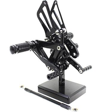 Imagem de Conjunto de descansos de pé traseiros para pés Krace Rearsets com pedais para câmbio de pé adequado para Honda Suzuki Yamaha KawasakiKrace Kawasaki Ninja ZX6R ZX9R 1999-2002 ZZR600 05-08 preto KX-JT-ZX6R-9802