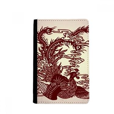 Imagem de Porta-passaporte retrato animal pássaro fênix chinês porta-passaporte notecase burse carteira capa porta-cartão, Multicolor