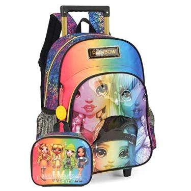 Imagem de Kit Mochila Rodinha Feminina Rainbow High Luxcel Ref.37596 (Preto)