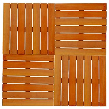 Imagem de Kit Deck 12 Placas 50x50cm Modular Garapeira Madersilva Animale/marrom Claro