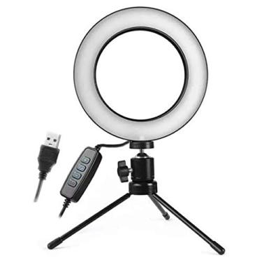 Imagem de RING LIGHT LED SELFIE 8" COM TRIPÉ LUZ P CELULAR BLOGUEIRA FOTO