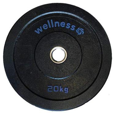 Imagem de Anilha Olímpica Borracha New Bumper Plate 20kg azul Wellness