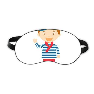 Imagem de Capa para sombra noturna macia Sea Blue France Cartoon Sleep Eye Shield