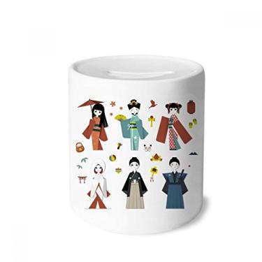 Imagem de DIYthinker Caixa de dinheiro tradicional japonesa local para garotas, porta-moedas de cerâmica, presente de cofrinho