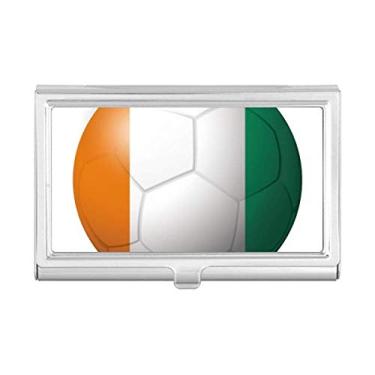 Imagem de Coate D'Ivoire Porta-cartões de visita com bandeira nacional de futebol americano
