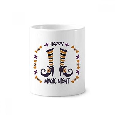 Imagem de Magic Boots of Halloween Escova de dentes Caneca, Suporte de Cerâmica