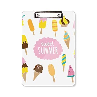 Imagem de Diverse Sweet Summer Sorvete Prancheta Pasta Bloco de Escrita Placa de Apoio A4