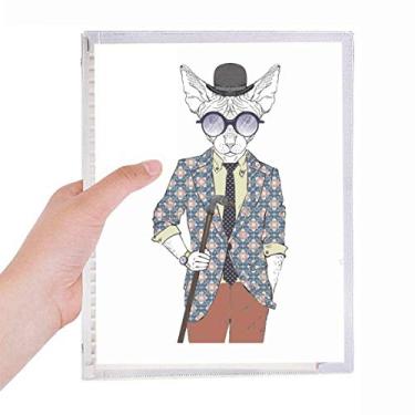 Imagem de Caderno de ilustração de cachorro adorável em aquarela com folhas soltas e diário recarregável