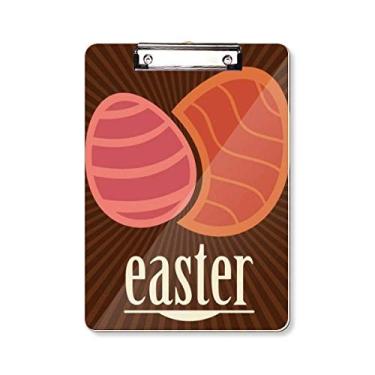 Imagem de Prancheta de pasta com estampa de ovo vermelho Festival de Religião da Páscoa A4