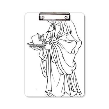 Imagem de China budismo personagem chinês figura prancheta pasta bloco de escrita placa de apoio A4
