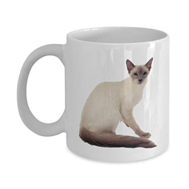 Imagem de Caneca de gato balinês – Caneca de café de cacau quente divertido – ideia de de Natal
