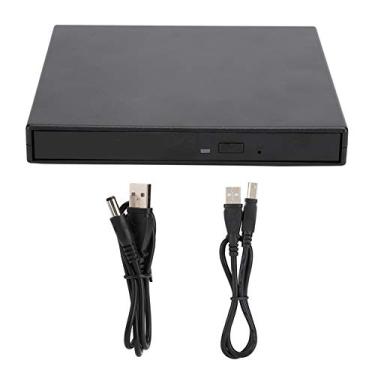 Imagem de Unidade de DVD Externa Preta CD-ROM 13,9 X 13,5 X 1,8 Cm Conexão de Desktop para Laptop para 2000 / XP/Vista/Windows 7