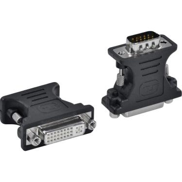 Imagem de Adaptador DVI 24+5 Femea X VGA Macho 15 Pinos ADVIIF-V
