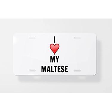 Imagem de Capa para placa de carro Maltese – Capa para placa de carro – Capa para placa de carro 15 x 30 cm