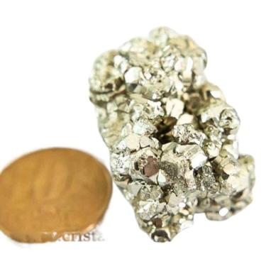 Imagem de 05 Pirita Peruana 40 mm e 50 a 60 gr P/ Orgonite ATACADO